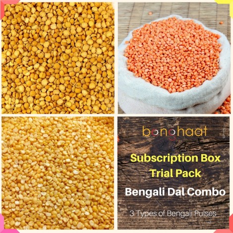 Trial Pack-Subscription Box- Bengali Dal (Pulses) (3 Types)