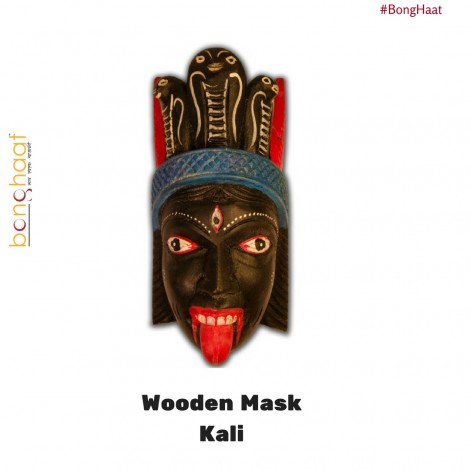 Hand Crafted Wooden Mask – Kali (Black)