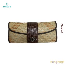 Ecstatic Leather with Sitalpati Clutch (Brown)