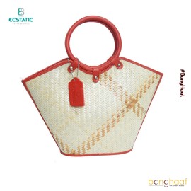 Ecstatic Leather with Sitalpati hand Bag (Red)