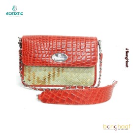 Ecstatic Leather with Sitalpati sling Bag (Red)
