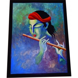 Lord Krishna Hand Painted Art 