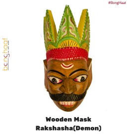 Hand Crafted Wooden Mask - Demon