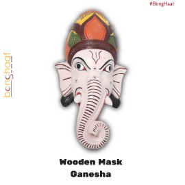 Hand Crafted Wooden Mask - Ganesha 