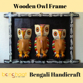 Wooden Owl Frame for Home Decoration 