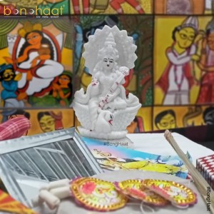 Premium Saraswati Puja Kit with Saraswati Idol
