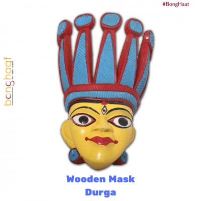 Hand Crafted Wooden Mask - Durga