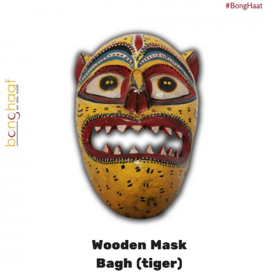 Hand Crafted Wooden Mask – Bagh (Tiger)