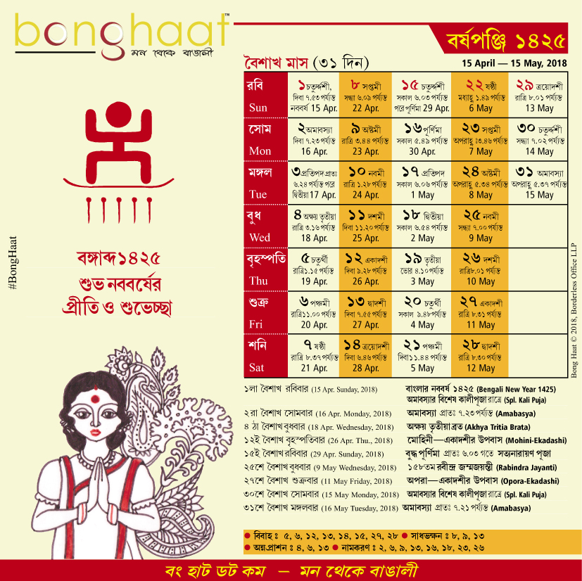 1428 Bengali Calendar